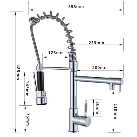 360° Rotating Bronze Duo Spring LED Gourmet Kitchen Tap Quizz