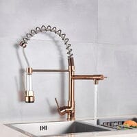360° Rotating Bronze Duo Spring LED Gourmet Kitchen Tap Quizz