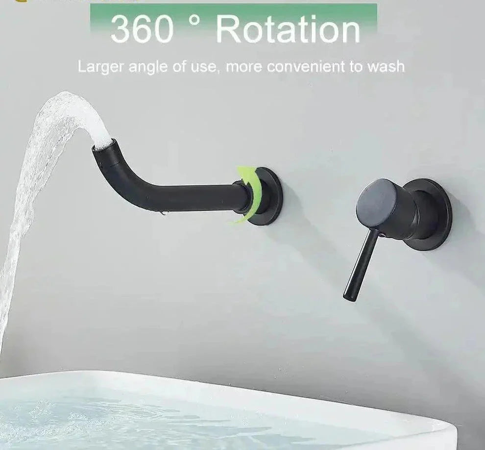 Wall-Mounted Bathroom Single-Lever Tap 360 Rotating Broklyn