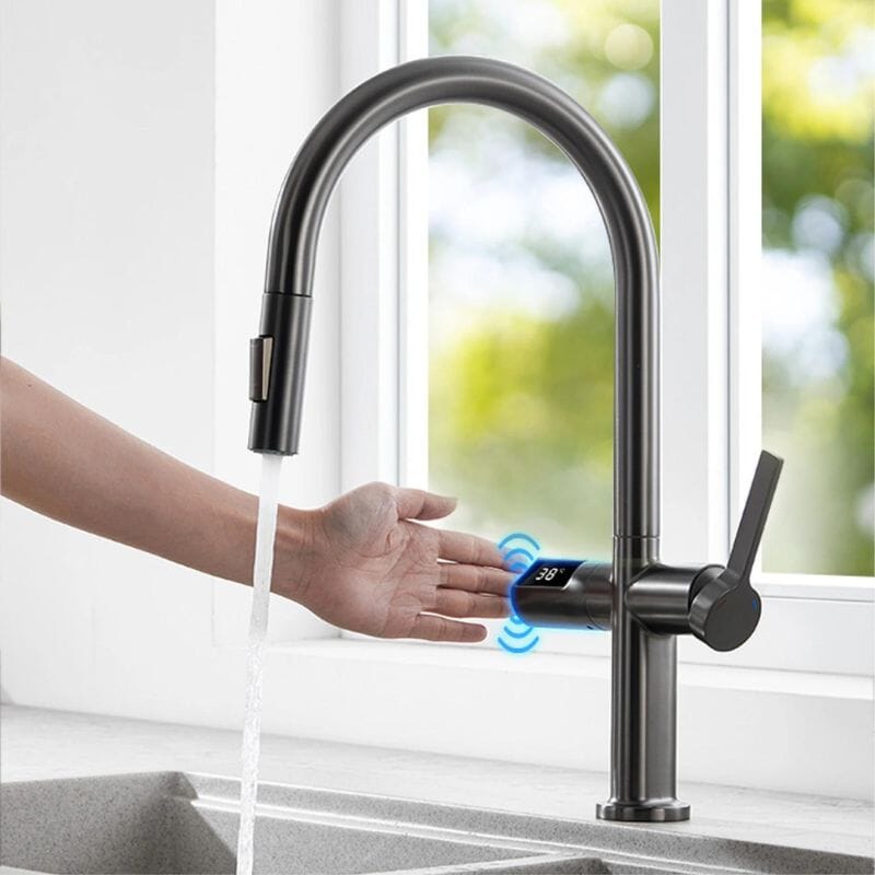 Gourmet Tap for Kitchen Digital with Sensor for Kitchen Bloues